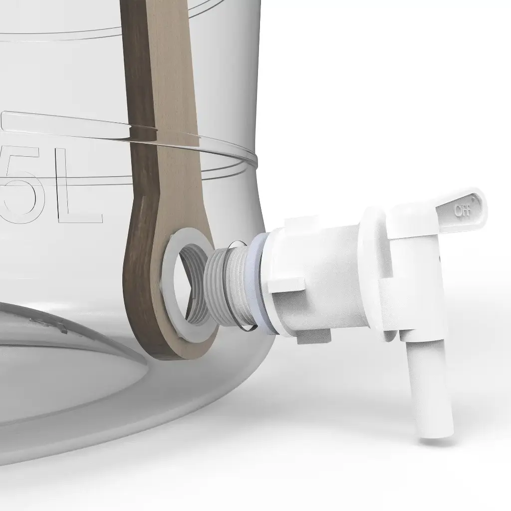 Behallare 10-liter med vattenlas och tappkran montage kran.webp