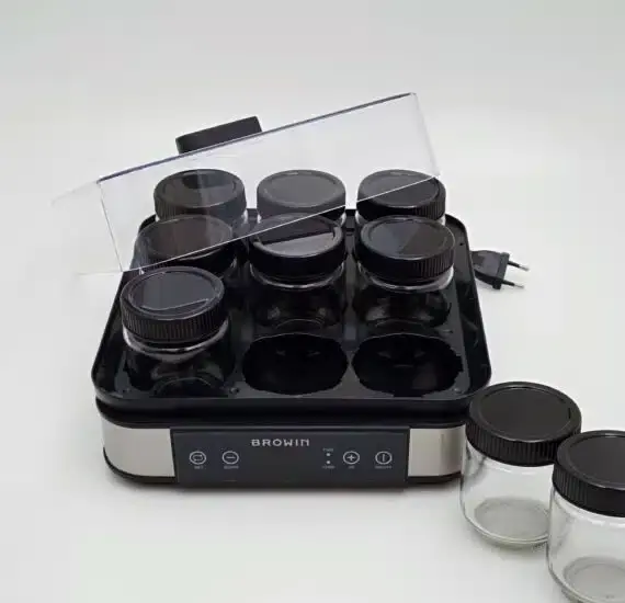 yoghurt maskin 1.6liter digital med burkar.webp