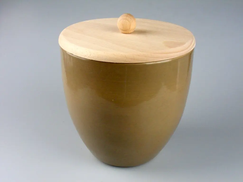 Förvaringskruka med trä lock