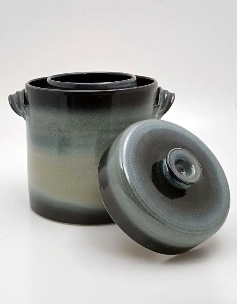 Syrningskruka 3L - Surkål behållare rak modell korall.webp