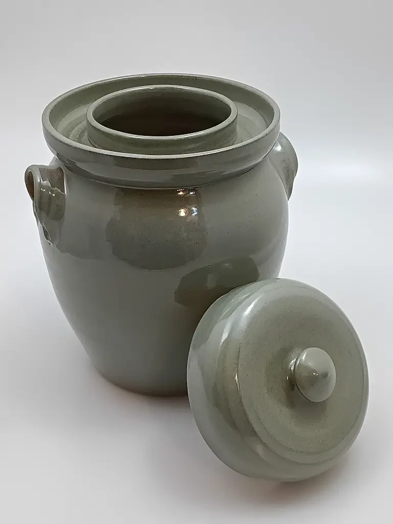 Syrningskruka 4,5l cyl grön blank lock.webp