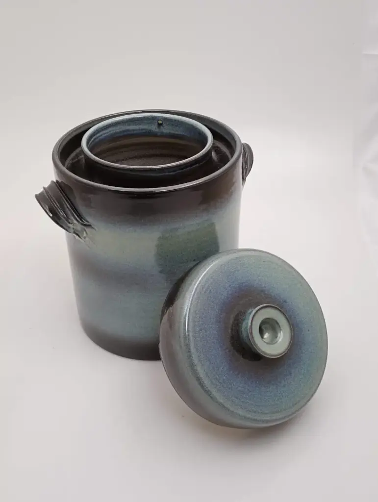 Syrningskruka 4-liter korall öppet