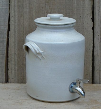 [KRUKAkombucha4ltrVit]  Kombucha behållare 4 liter med tappkran