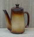 Ceramic tea/coffee pot 1,1 liter cream/brown