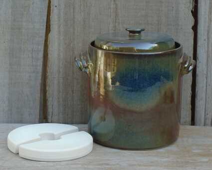 [KERA-4L-cyl-mars] Sauerkraut jar 4L - Sauerkraut container straight model