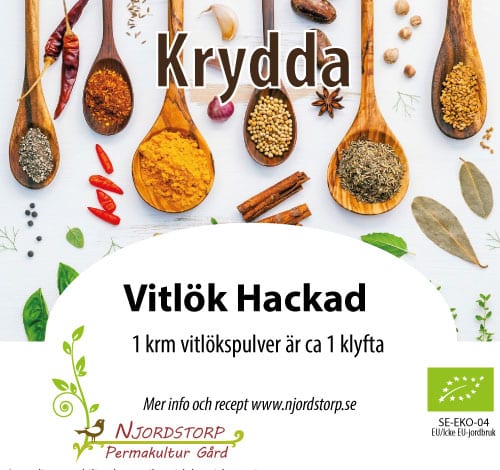 [KRYDDvitlök] Njordstorps Hackad vitlök
