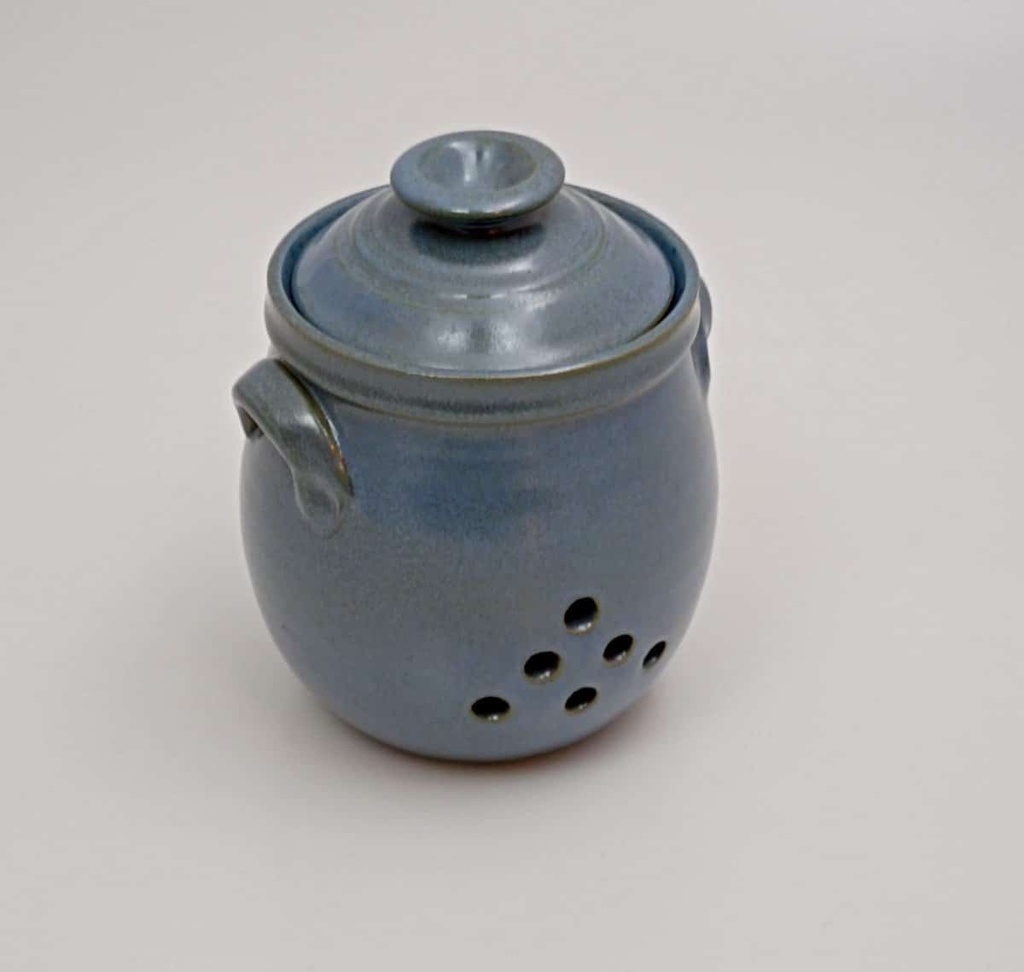 [KERAvitlok1blå] Vitlökskruka 1 liter blå