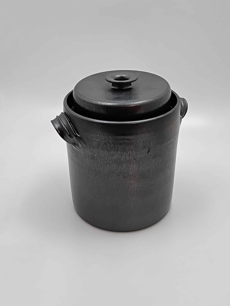 [KRUKAcyl4Svart] Sauerkraut jar 4L - Sauerkraut container straight model black