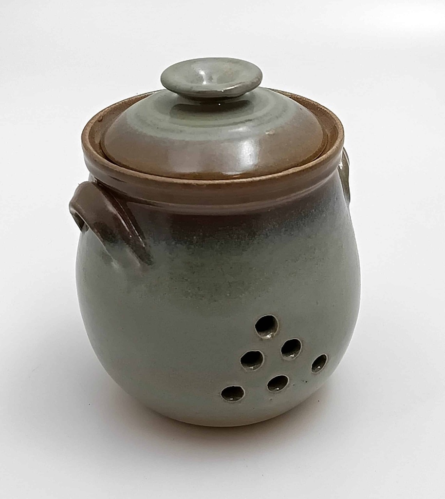 [KERAvitlok1bland] Garlic pot 1 litre mixed colours green