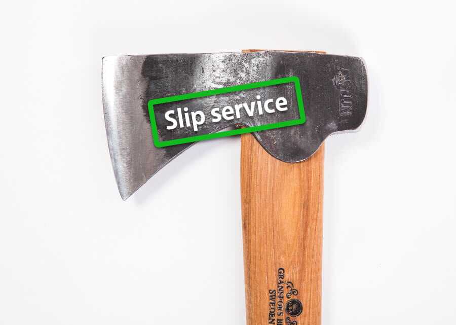 Slipning av yxa (utan)