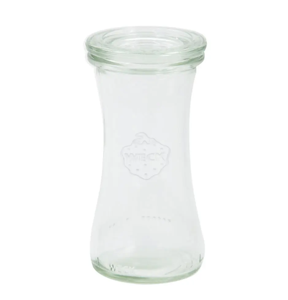 Weck 100ml typ Delikatess konservingsburk glas med lock (utan ring/clips)