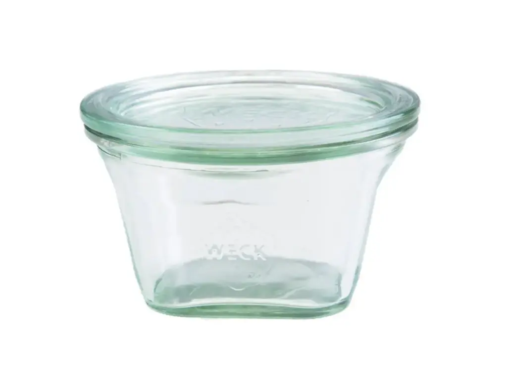 Weck 290ml Quadro type preserving jar with lid (without ring/clips)